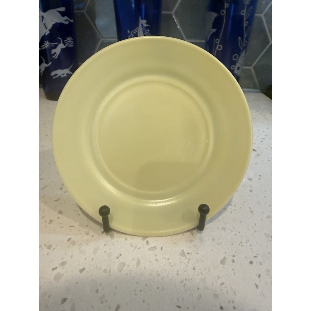 Hazel Atlas Ovide Platonite Pastel Yellow Childs 6"  Dinner / Sherbet Plate